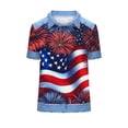 thumbnail image 6 of SCSAlgin American Flag T Shirt Women Fourth July Shirts America Flag 250th Birthday Crew Neck Tee Tops, 6 of 6