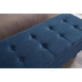thumbnail image 5 of Bed Bench with 59" Blue Upholstery Storage | Multifunctional in Sleeping and Relaxing Areas | Button Tufted Top with Soft Fabric | Easy to Maintain for Cleanliness, 5 of 5