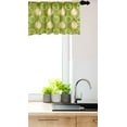 thumbnail image 3 of Ambesonne Fruit Window Valance, Sliced Fresh Fruits Pattern Green Toned Cartoon Oranges, Curtain Valance for Kitchen Bedroom Decor with Rod Pocket, 54" X 18", Yellow Green Apple Green, 3 of 3