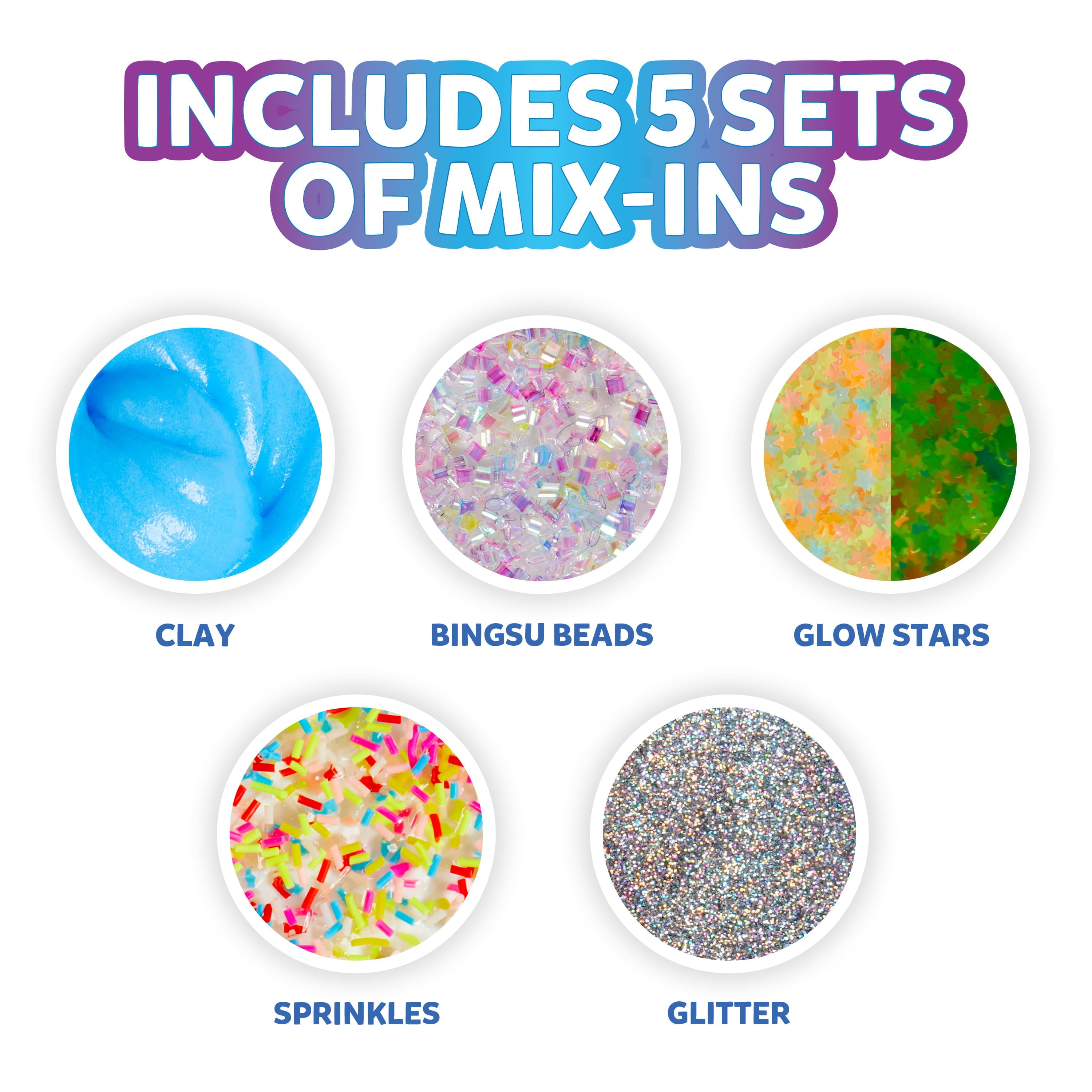 Elmer's Gue 3lb Glassy Clear Deluxe Premade Slime Kit With Mix-ins, slimes  