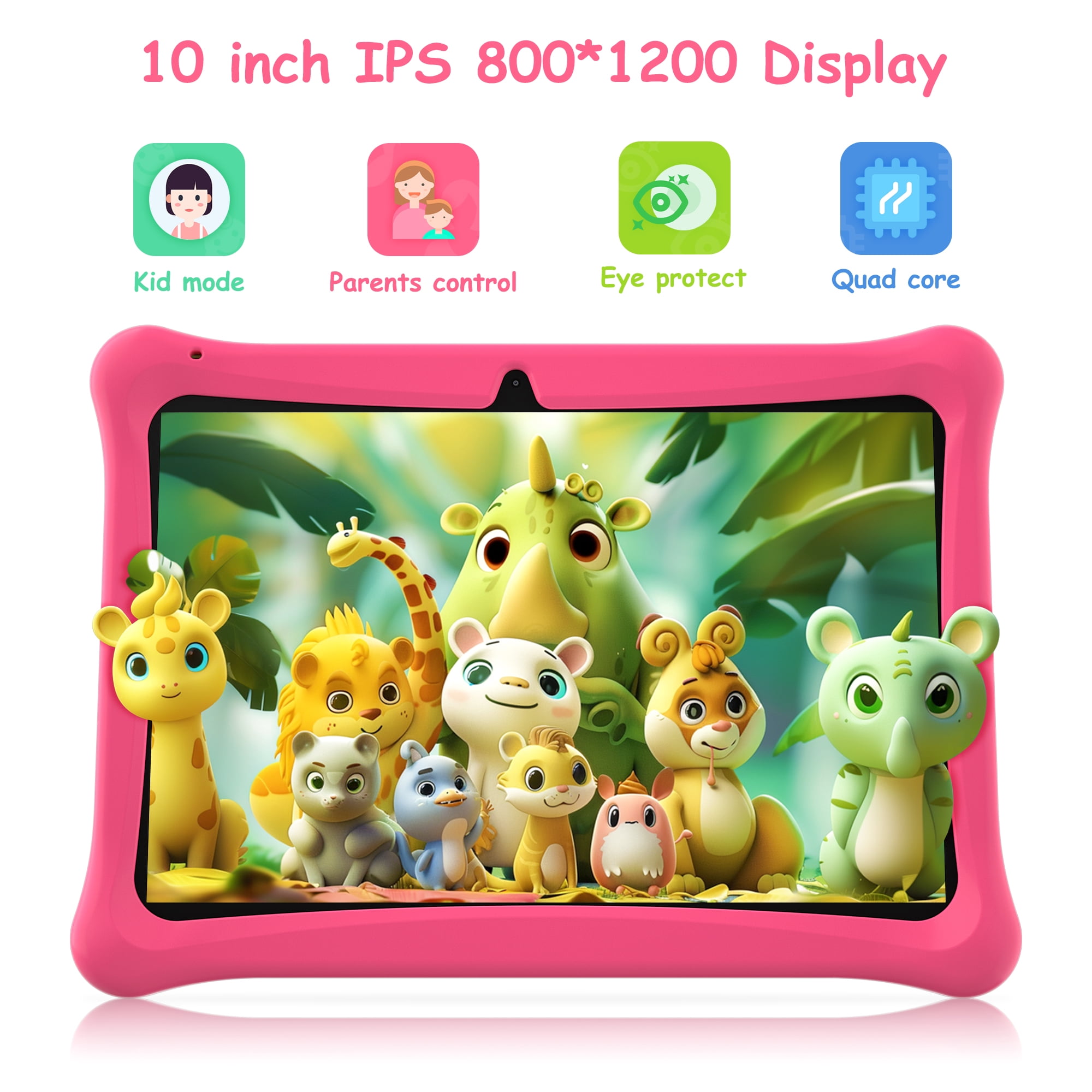 SGIN 10" Android 13 Kid Tablet 2GB RAM 64GB ROM 1280*800 Educational Tab, 4-Core A133 (additional 2GB VM)