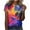a99-multicolor womens tops, variant on UPPADA Womens Summer Tops Graphic Print Crewneck Tees Casual Short Sleeve Shirts Loose Fit Pullover Tops Fashion Vacation Beach Blouses Multicolor,L