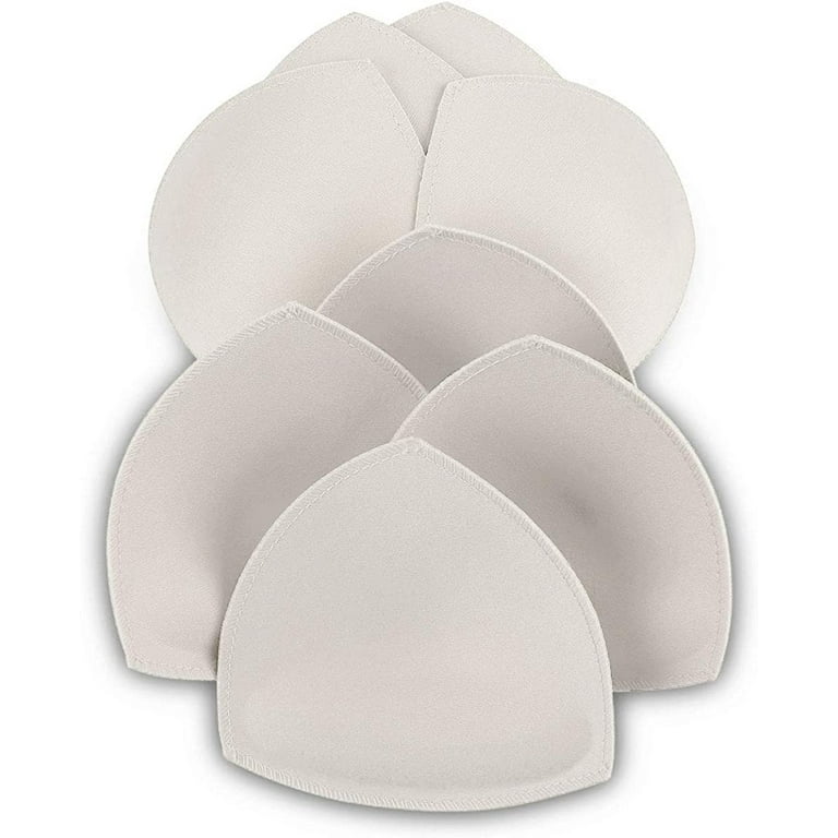 KissDate Bra Pad Inserts 4 Pairs,Sermicle Bra Pads Sewed Massaged for  Sports Bra A/B or C/D Cup Beige or Black Optional