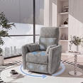 thumbnail image 2 of Vineego 360°Swivel Rocker Recliner Chair Armrest-Style Massage Recliner with Comfy High Back for Living Room,Corduroy Gray, 2 of 7