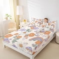 thumbnail image 4 of Feelyou Cute Groovy Flower Queen Sheet Sets, Cartoon Rainbow Kid Bed Set, 4pcs, 4 of 7