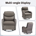 thumbnail image 4 of POCASSY 7-Piece Outdoor Patio Furniture Set with Swivel Chairs, Luxury High Back Rattan Wicker Outdoor Conversation Set with 5-inch Thick Seat Cushion Sofa and Swivel Glider Patio Chair for Porch, 4 of 19