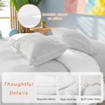 thumbnail image 2 of Solid Color Duvet Cover Set Full Size, Light Gray 4 Piece Soft Microfiber Bedding Set with 1 Duvet Cover, 1 Flat Sheet, 2 Pillowcases, 2 of 9