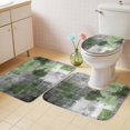 thumbnail image 2 of Sage Green Grey Bath Mat 3 Piece Bathroom Rug Set, Modern Oil Painted Abstract Art Aesthetics Non Slip Bath Rug Contour Mat and Toilet Lid Cover, Absorbent Shower Mats Soft Bath Rugs and Mats Sets, 2 of 8