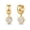 Gold-Chunky heart hoops, variant on Fashion Pendant Earrings, Women's Style, Bold and Bold Zirconia Earrings (Gold/Silver)