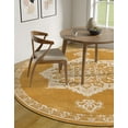 thumbnail image 4 of Unique Loom Utopia Collection Area Rug - Helios (4' 1" Round Yellow/Beige), 4 of 7