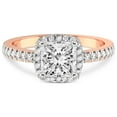 thumbnail image 4 of IGI Certified 5 Carat Princess Shape Lab Grown Diamond Engagement Ring | 14K Rose Gold |Elle Classic Halo Diamond Ring | FG-VS1-VS2 Quality Friendly Diamonds, 4 of 6