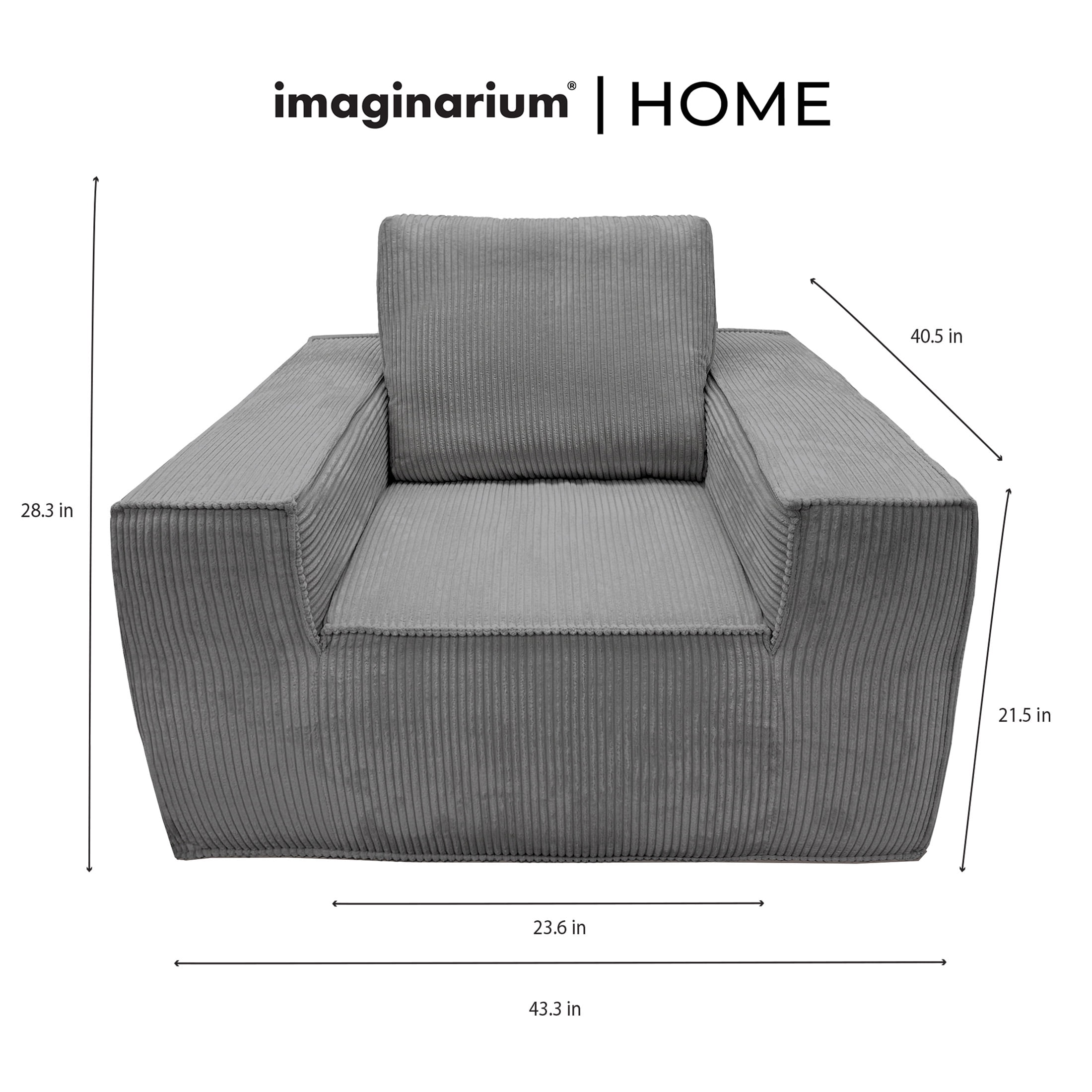 Imaginarium® Home Accent Armchair Compressed Chair-in-a-Box, Gray