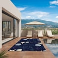 thumbnail image 3 of Nautical Coastal Outdoor Rug for Patio/Deck/Porch, Non-Slip Large Area Rug 6 x 9 Ft, Ocean Beach Starfish Shell Conch Navy Blue Indoor Outdoor Rugs Washable Area Rugs, Camping Rug Carpet Runner, 3 of 8