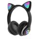 thumbnail image 1 of Black-wireless Bluetooth Headphones Cat Ear Headset With Led Light, 1 of 4