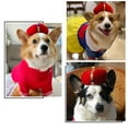 thumbnail image 2 of OULII Dog Cat Hat Red Cotton Non Irritating for Weekend Parties 1Pcs, 2 of 5