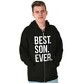 thumbnail image 3 of Best Son Ever Relatives Family Zip Hoodie Sweatshirt Men Brisco Brands S, 3 of 6