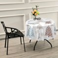 thumbnail image 7 of Coolnut Christmas Round Tablecloth, Wrinkle Free Soft Table Cloth with Lace, 60 Inch Table Cover for Kitchen Dining Tables, Hotels, Banquets, Camping Parties House Decor, 7 of 7