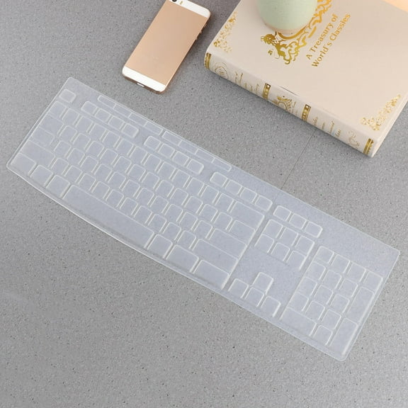 EXHUMKY Thin Transparent Silicone Keyboard Skin for Laptop, Easy to Clean and Durable