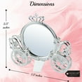 thumbnail image 6 of Matashi Silver Plated Double Sided Princess Coach Mirror Embellished with Crystals Home Decorative Showpiece Gift for Christmas Birthday Mother's Day Anniversary Living Room Bedroom Decor, 6 of 7