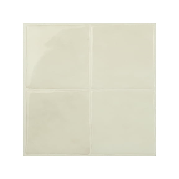 Open Box SMART TILES Peel and Stick Backsplash Tiles - 4 sheets of 9in x 9in - 3D Adhesive Peel and Stick Tile Backsplash for Kitchen, Bathroom, Wall Tiles