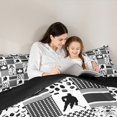 thumbnail image 5 of Homewish Sport Ice Hockey 3 Pieces Queen Comforter Set for Boys Girls,Geometric Grid Plaid Ultra Soft Bedding Sets,Ball Gamer Bedding Comforter Set Breathable,Lightweight Room Decor,Reversible, 5 of 8