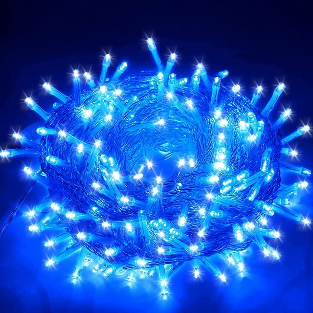 Serie Luz 300 Leds 14 Metros Control 8 Secuencias De Luz Decorativo Blanca Azul YANKON YK-NAV-3005-BL-AZ