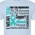 thumbnail image 4 of Inktastic Ovarian Cancer I Wear Teal Ribbon Tribute T-Shirt, 4 of 5