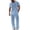 Light Blue., variant on HBGVBA Men Loose 2 Piece Solid Color Linen Button Hooded Short Sleeve Elastic Waist Drawstring Pocket Long Pants Beach Set