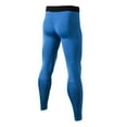 thumbnail image 3 of Men's Compression Pants, Athletic Leggings Base Layer Cool Dry Workout Tights for Running Yoga Gym Basketball Blue, 3 of 3