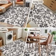 thumbnail image 6 of Farmhouse Black Large Area Rugs for Bedroom Living Room, Soft Non Slip Carpet Bedside Rug, Vintage Flower Leaf Botanical Plant Rectangular Floor Cover Kitchen Accent Rug 4'x6' for Dining Room/Office, 6 of 9
