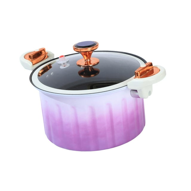 Olla a presión, utensilios de cocina multiusos, práctico calentador de alimentos, utensilios de cocina Púrpura