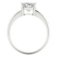 thumbnail image 4 of 2 ctw Solitaire Anniversary Ring for Women | Oval Cut White Sapphire | Hyperallergenic Solid 18K White Gold, 4 of 5
