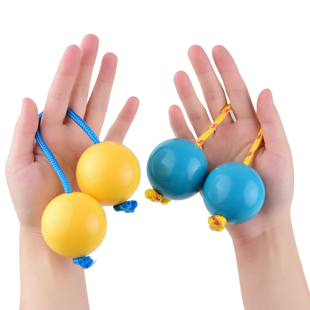 2 Pair Sand Eggs Hand Wrist Rhythm Shaker Percussion Instrument ABS