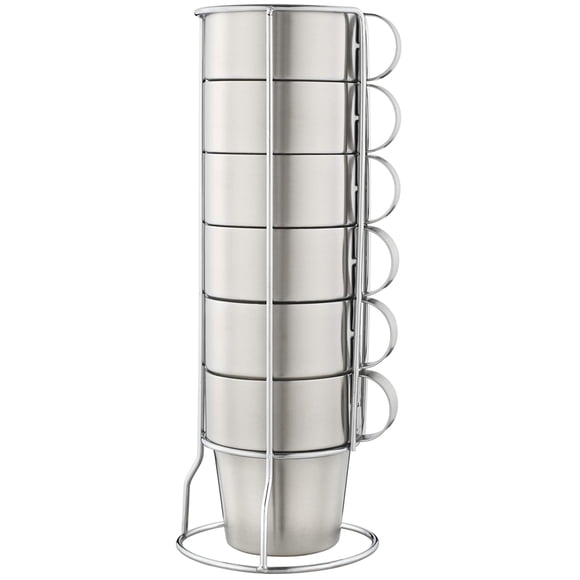 Vasos de café Mirenlife Apilables de Acero Inoxidable 10 Piezas
