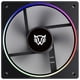 thumbnail image 2 of Ventilador Gamer BALAM RUSH EOLOX BORA-R EXB85R 120mm ARGB Aspas Inversas Diseño Cuadrado PWM 4 pin + Aura 1600RPM Negro BR-942225, 2 of 6