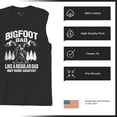 thumbnail image 6 of Bigfoot Dad Muscle Shirt More Squatchy Funny Daddy Sasquatch Dad Joke Outdoor Camping Father's Day Gift Idea Men's, 6 of 7