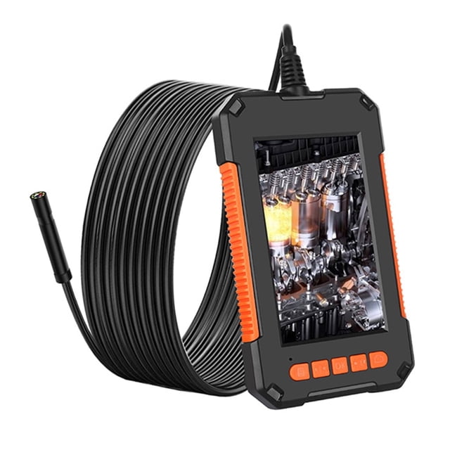 Caméra d'Inspection Endoscope Industriel 1080P HD Endoscope IP67 Caméra Serpent Étanche avec Éclairage LED Réglable Écran IPS de 4,3 Pouces pour l'Inspection des Canalisations d'Égout des Véhicules Automobiles