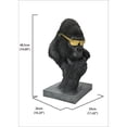 thumbnail image 4 of Hi-Line Gifts 19" Gorilla Head with Eye Glasses Outdoor Garden Statue, 4 of 4
