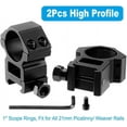 thumbnail image 3 of 1'' inch High/Middle Profile Scope Rings for Picatinny Weaver Mounts Heavy Duty, 3 of 13