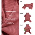thumbnail image 5 of Fitwarm Patchwork Dog Pajamas Lightweight Knitted Dog Clothes Turtleneck Thermal Puppy PJS Knitwear Doggie Outfits Cat Onesies Pet Jumpsuits Red Large, 5 of 7