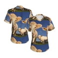 thumbnail image 3 of Yiaed Cows Cattles Print Women's T Shirt V-Neck Short Sleeve Shirt Casual Breathable Tee Summer Tops-XX-Large, 3 of 5