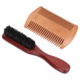thumbnail image 4 of Beard Comb, Natural Bristles Convenient Beard Comb Brush Set  For Dad For Boyfriend For Husband, 4 of 8