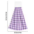thumbnail image 2 of Dailycode Kitchen Wash Cloths with Hanging Loops Absorbent Absorbent Quick Drying Hand Towels, 2 Pack, Purple White Gingham, 2 of 7