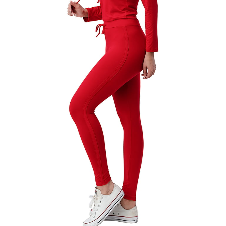 Women's Hoodie Top Legging Sweatshirt Tracksuit 2Piece Set Matching Outfit  Red Large