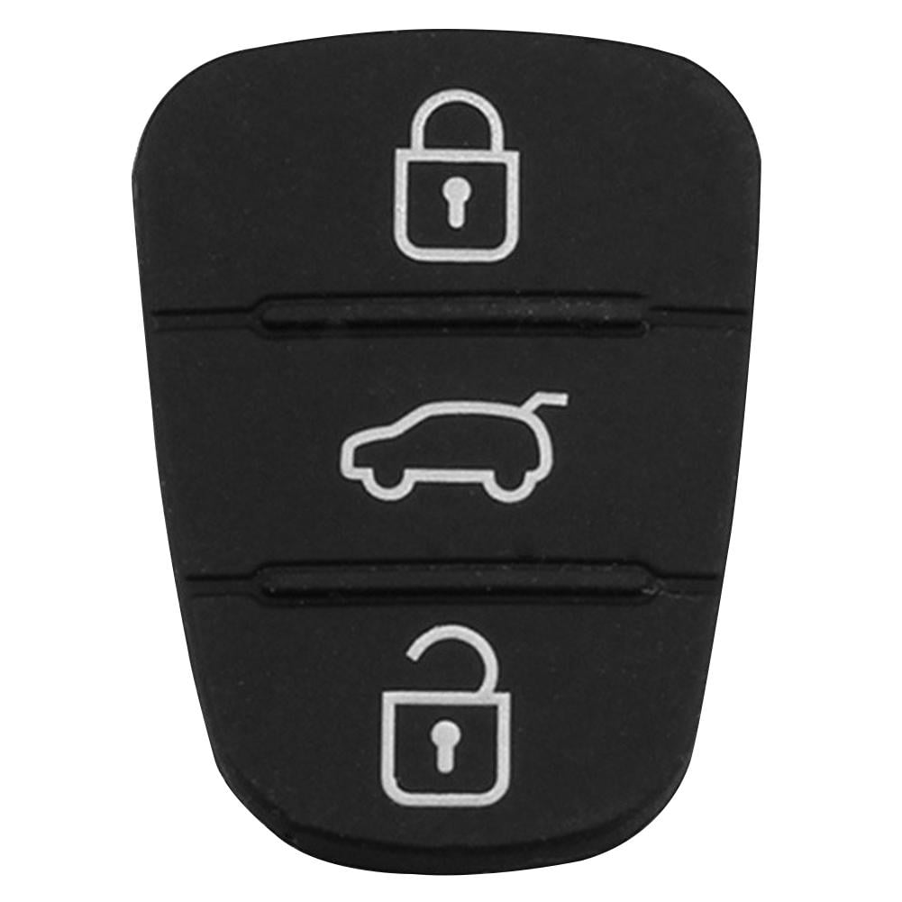 Gray 3 Buttons Silicone Key Fob Case Cover Jacket Key Skin fit for Kia Hyundai