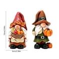 thumbnail image 3 of Tyidzon 2 Pcs Fall Gnome Decorations, Thanksgiving Wooden Tabletop Figurines for Shelf and Autumn Harvest Home Decor, 3 of 6