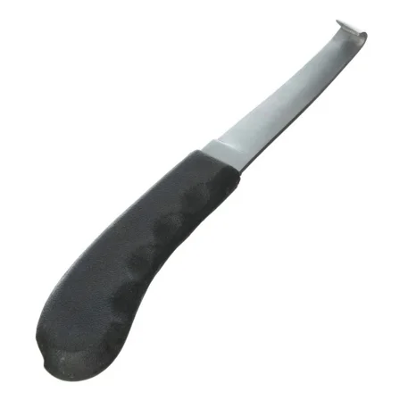 Right-Hand Hoof Knife with Wide Blade 8.5" Farrier Tool for Horse and Goat Hoof Trimming, Plastic Handle