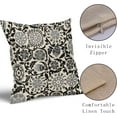 thumbnail image 4 of Black Grey Pillow Covers 20x20 Set of 2 Gray Vintage Floral Boho Carpet Pattern Print Decorative Outdoor Pillowcases Farmhouse Throw Cushion Case Decor for Couch Sofa Bed, 4 of 5