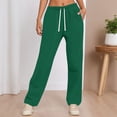 thumbnail image 4 of Sweatpants for Women 2025 Elastic High Waisted Loose Fit Wide Straight Leg Joggers with Pockets Trousers Sweat Pants, 4 of 7
