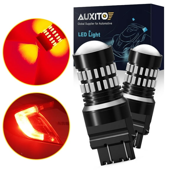 AUXITO 3157 LED Bulb Backup Light Bulb Brilliant Red, 3156 3056 3057 4157 3047 4057 3457 LED Light Bulbs for Reverse Signal Blinker Tail Parking Brake Lights